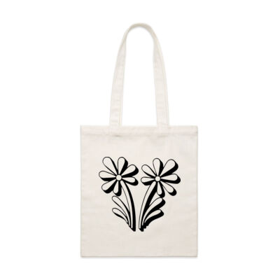 Double Daisy Tote printed both sides - AS Colour - Parcel Tote (Smallest) Thumbnail