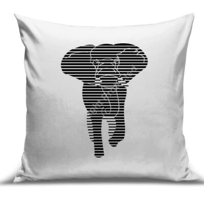 Elephant Enamel Cup - Cushion Cover - 100% Linen Thumbnail