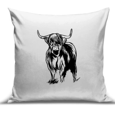 Highland Cow - Cushion Cover - 100% Linen Thumbnail