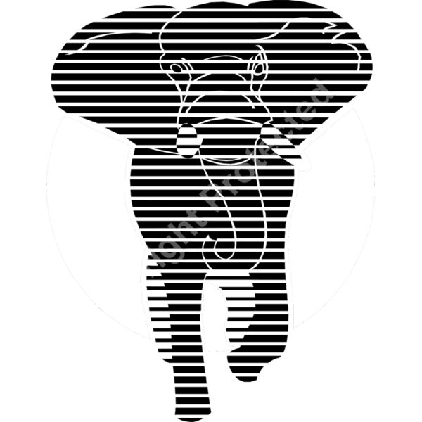 elephant striped no background Thumbnail