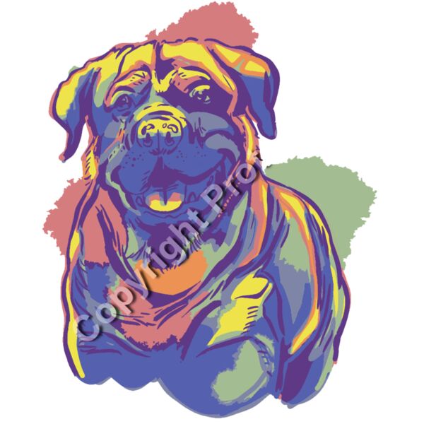 Rottweiler Watercolor tshirt Thumbnail